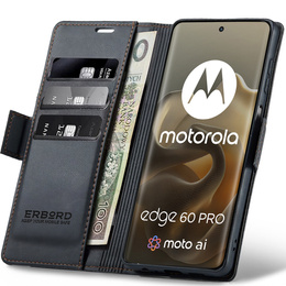 Etui ERBORD Glossy Litchi portfel z klapką do Motorola Edge 60 Pro
