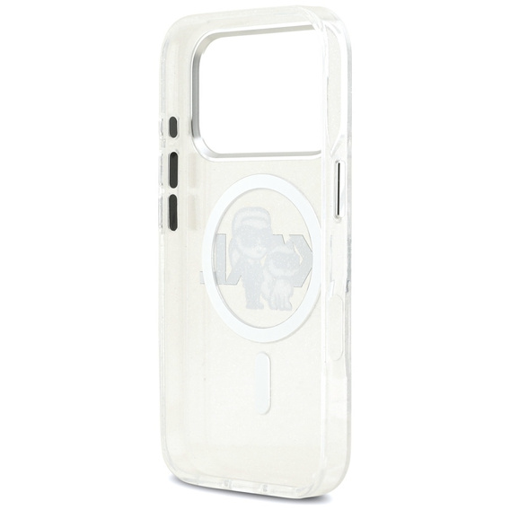 Etui Karl Lagerfeld IML Glitter Karl and Choupette MagSafe do iPhone 17 Pro