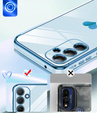 Etui do Samsung Galaxy A54 5G, Electro heart, niebieskie + 2x Szkło 9H