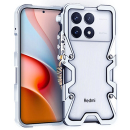 Etui do Xiaomi Poco F6 Pro, Aluminium Alloy Bumper, srebrne