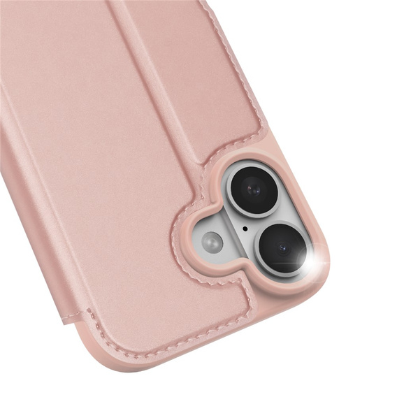 Etui Dux Ducis do iPhone 17, Skin Pro, z klapką, z miejscem na kartę,  różowe