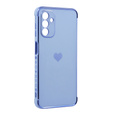 Zestaw Etui do Samsung Galaxy A13 5G, Electro heart, Niebieskie + Szkło