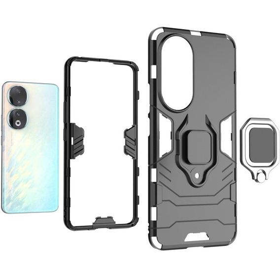 Etui do Honor 90, Kickstand Ring, czarne