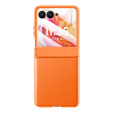 Etui do Motorola Razr 50 Ultra, Slim Leather, ze szkłem, pomarańczowe