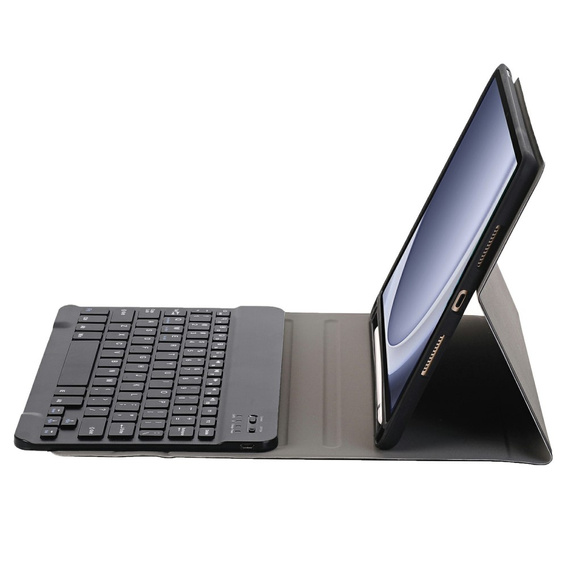 Etui z klawiaturą do Samsung Galaxy Tab A9+, Leather Pen Slot, czarne
