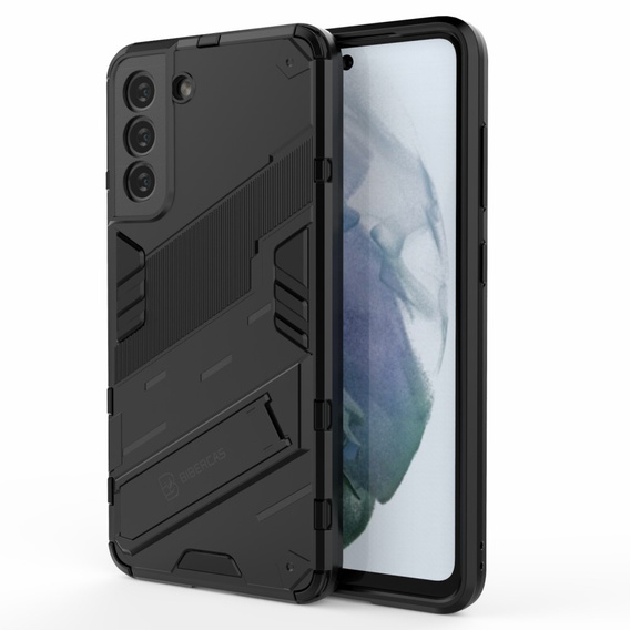 Etui do Samsung Galaxy S21 FE, Military kickstand, czarne