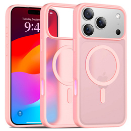 Etui Matt Case do iPhone 17 Pro Max, do MagSafe, półprzezroczyste różowe