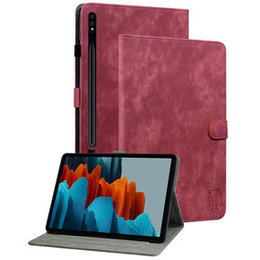 Etui do Samsung Galaxy Tab S9, Wallet Pen Slot, czerwone