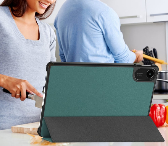 Etui z klapką i podstawką do Xiaomi Redmi Pad 2 – zielone