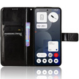 Etui z klapką do Nothing Phone 3A Pro, Crazy Horse Wallet, czarne