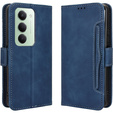 Etui z klapką do Xiaomi Redmi 15 5G / 4G, Card Slot, portfelowe, granatowe
