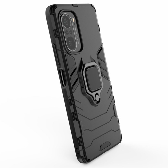 Etui do Xiaomi Mi 11i / POCO F3, Kickstand Ring, czarne