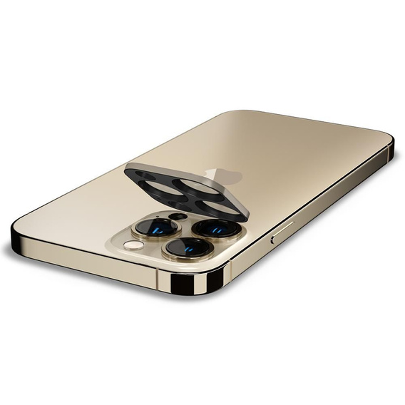 2x Spigen OPTIK.TR - Szkło Hartowane na Aparat do iPhone 13 Pro / 13 Pro Max, Gold