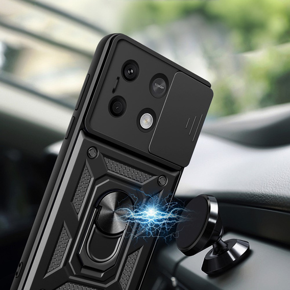 Etui pancerne do Xiaomi Redmi Note 13 5G, CamShield Slide, czarne