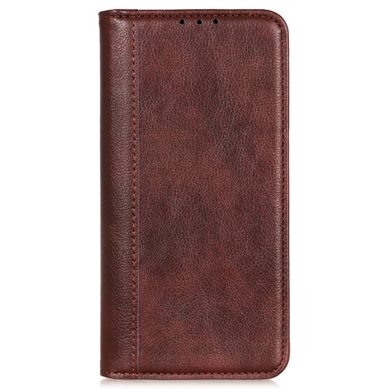 Etui do Samsung Galaxy S23 Ultra, Wallet Litchi Leather, Brązowe
