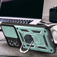 Etui pancerne do Oppo A17, CamShield Slide, zielone