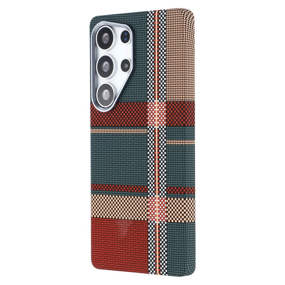 Etui do Samsung Galaxy S25 Ultra, Carbon Fiber MagSafe, czerwone / zielone