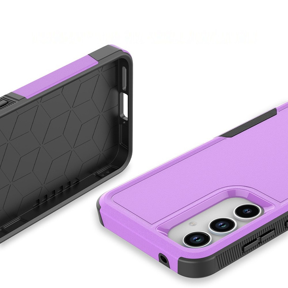 Etui pancerne do Samsung Galaxy A55 5G, Dual Shockproof, fioletowe