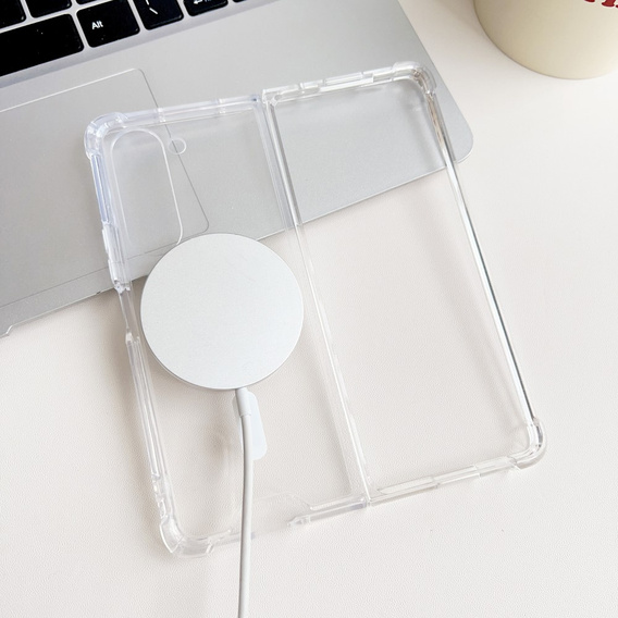 Etui do Samsung Galaxy Z Fold5 5G do MagSafe, Dropproof magnetyczne przezroczyste