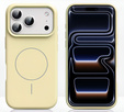 Etui silikonowe do iPhone 17 Pro Max, do MagSafe, antywstrząsowe, żółte