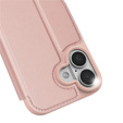 Etui Dux Ducis do iPhone 17, Skin Pro, z klapką, z miejscem na kartę,  różowe