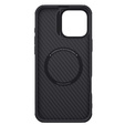 Etui do iPhone 16 Pro Max, pancerne Nillkin, Carbon Fiber, do Magsafe, złote