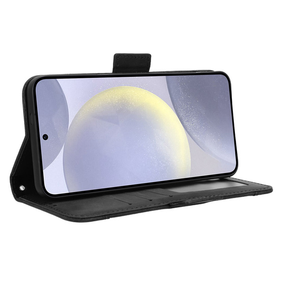 Etui z klapką do Samsung Galaxy S25 FE, Card Slot, czarne
