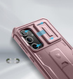 Etui pancerne do Samsung Galaxy S24 FE, Dexnor Full Body (Two Frames), różowe rose gold