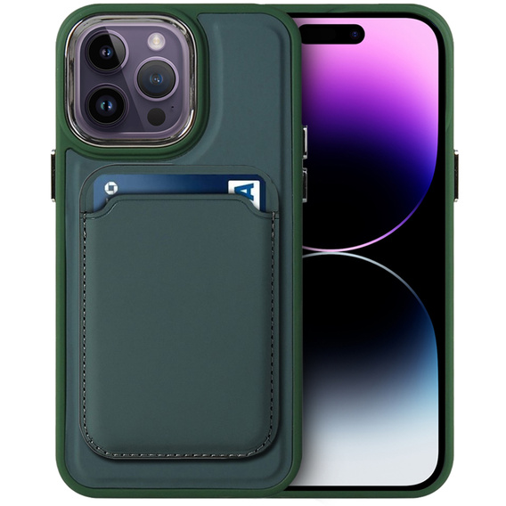 Etui do iPhone 14 Pro Max, Skin-touch MagSafe, zielone