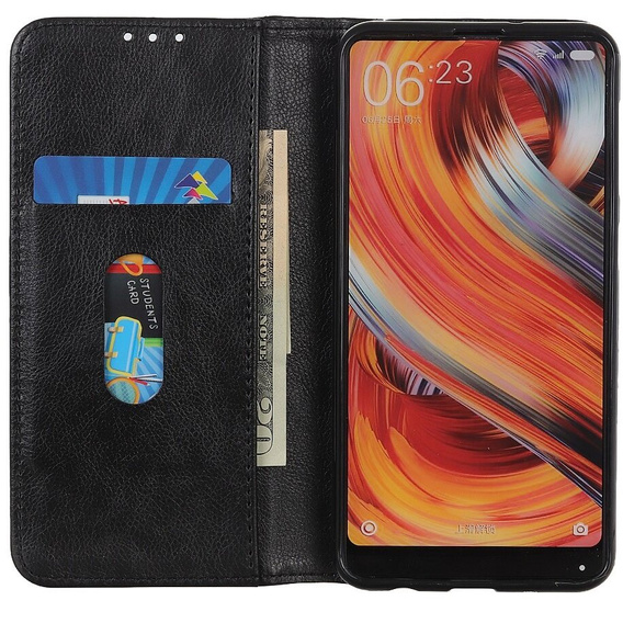 Etui do Samsung Galaxy S24+ Plus / S25+ Plus, Wallet Litchi Leather, czarne