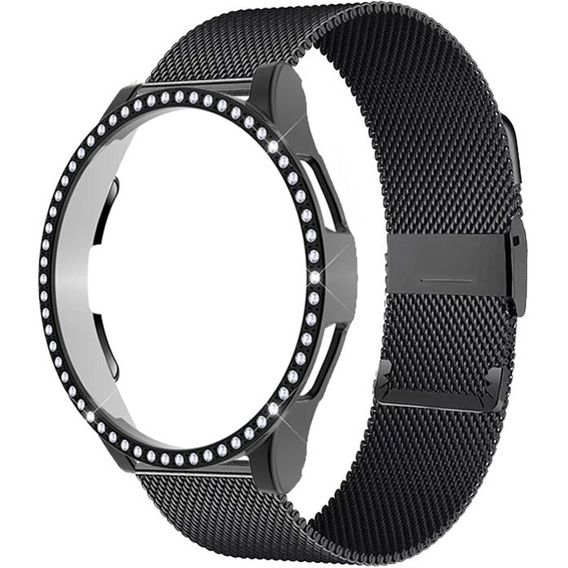 Pasek Bransoleta Milanese + Etui do Samsung Galaxy Watch 4 40mm, Czarna