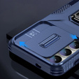 Etui do Samsung Galaxy S24, Slide Lens Lid, Niebieskie