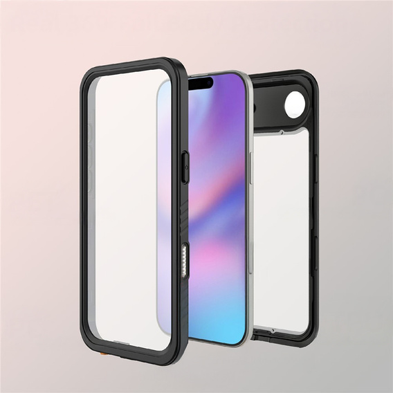 Etui do iPhone 17 Air, Wodoodporne IP68 Redpepper, czarne