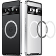 Etui z ochroną aparatu do Google Pixel 8 Pro, CamShield MagSafe, przezroczyste / srebrne