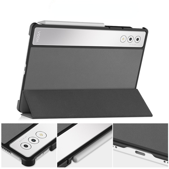 Etui do Lenovo Yoga Tab Plus 12,7", Smartcase, szare