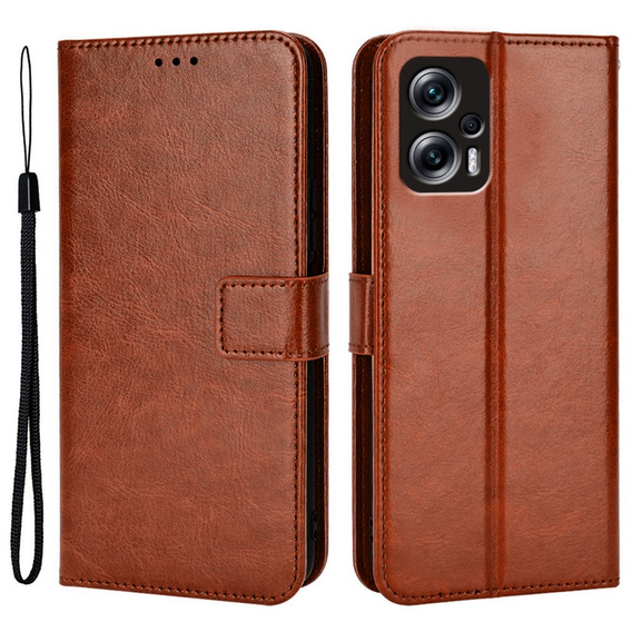 Etui Wallet do Xiaomi Poco X4 GT 5G, Brown