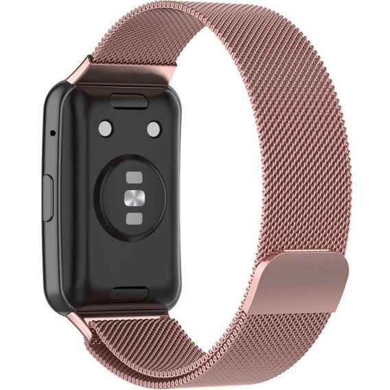 Pasek Bransoleta Milanese do Huawei Watch Fit, Różowy