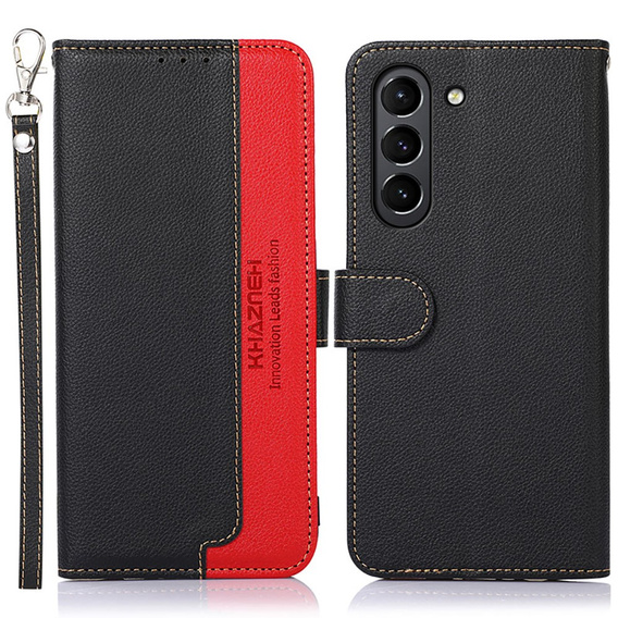 Etui Wallet do Samsung Galaxy S21 FE, KHAZNEH, Dual Color, Black