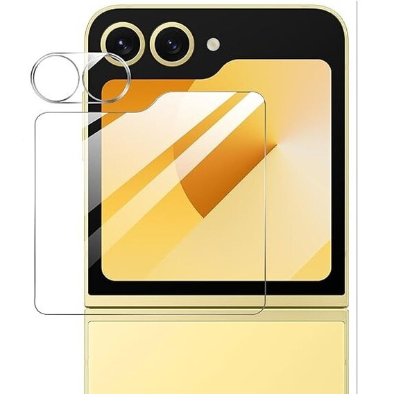 Szkło Hartowane na Aparat i Tylny Ekran do Samsung Galaxy Z Flip7 FE / Z Flip6, Przezroczyste