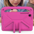 Etui dla dzieci do Samsung Galaxy Tab A7 Lite 8.7 T220 / T225, dziecięce z uchwytem, Różowe