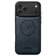 Etui z klapką 2w1 do iPhone 17 Pro Max, SUTENI, do MagSafe, niebieskie