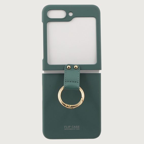 Etui GKK Ring Holder do Samsung Galaxy Z Flip5 5G, zielone