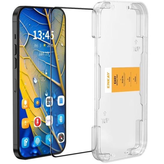 ENKAY Szkło Hartowane do Samsung Galaxy S22 / S23, czarne