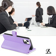 Etui z klapką do Xiaomi Redmi Note 13 Pro+, Wallet Zipper Pocket, fioletowe