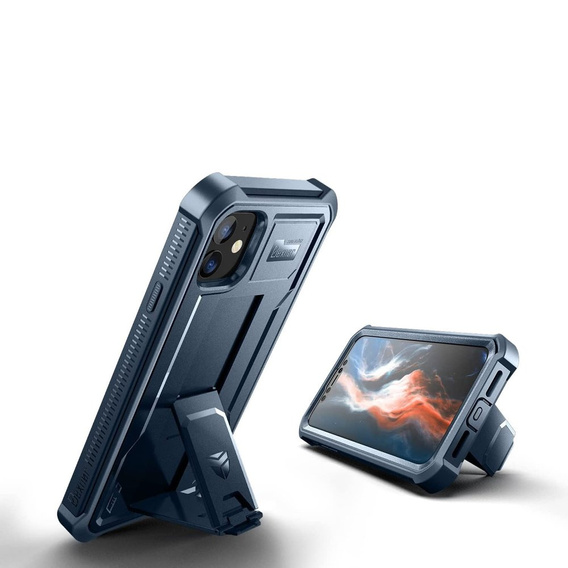 Etui pancerne do iPhone 11, Dexnor Full Body, granatowe