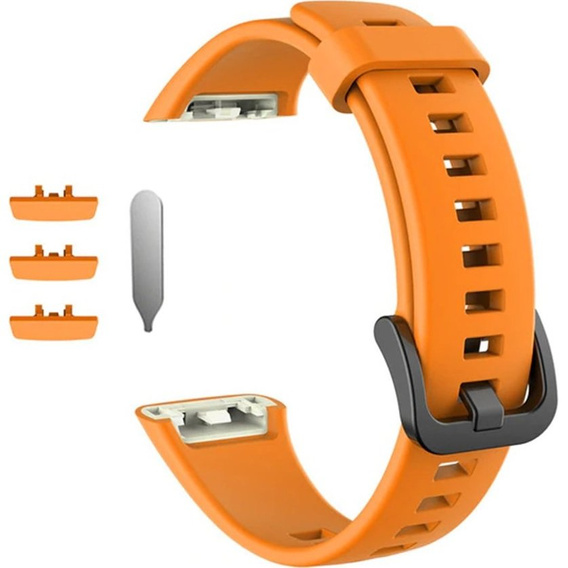 Pasek Silikonowy do Huawei Band 6 / Honor Band 6, Orange