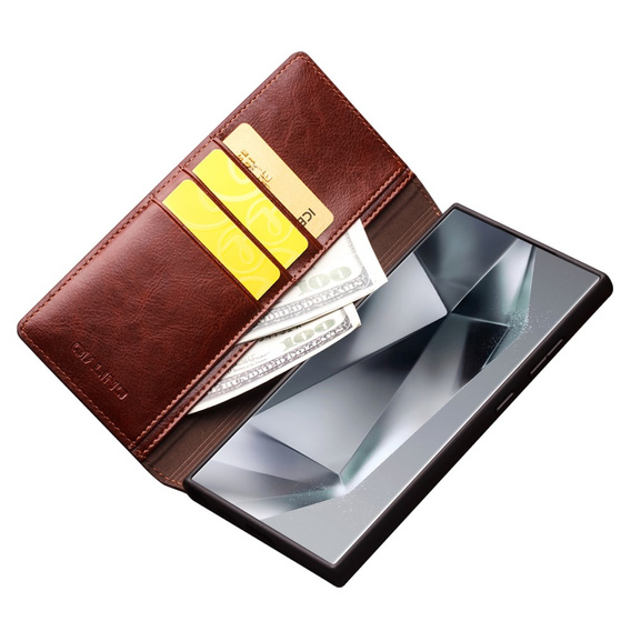 Etui QIALINO Leather Wallet z klapką do Samsung Galaxy S24 Ultra