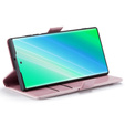 Etui z klapką do Samsung Galaxy S23 Ultra, ERBORD Waxy Wallet, różowe