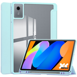 Etui do Lenovo Idea Tab 11" 2025 TB336FU TB336ZU, z przezroczystym tyłem i miejscem na rysik, niebieskie