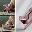 Etui pancerne do Samsung Galaxy S24, Dexnor Full Body (Two Frames), różowe